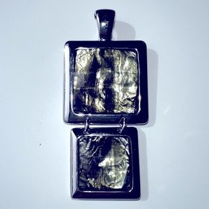 Lia Sophia 2 tier sterling sliver necklace pendant, about 3 inches long.